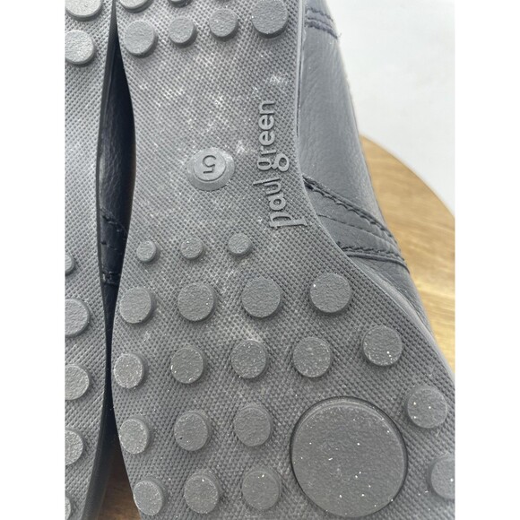 Paul Green Sneakers Womens 7.5 Black Leather Suede Lace Up Comfort Sneakers - Picture 9 of 12